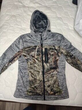 Trail Crest Camo Full Zip Hoodie Womens Vest Size L